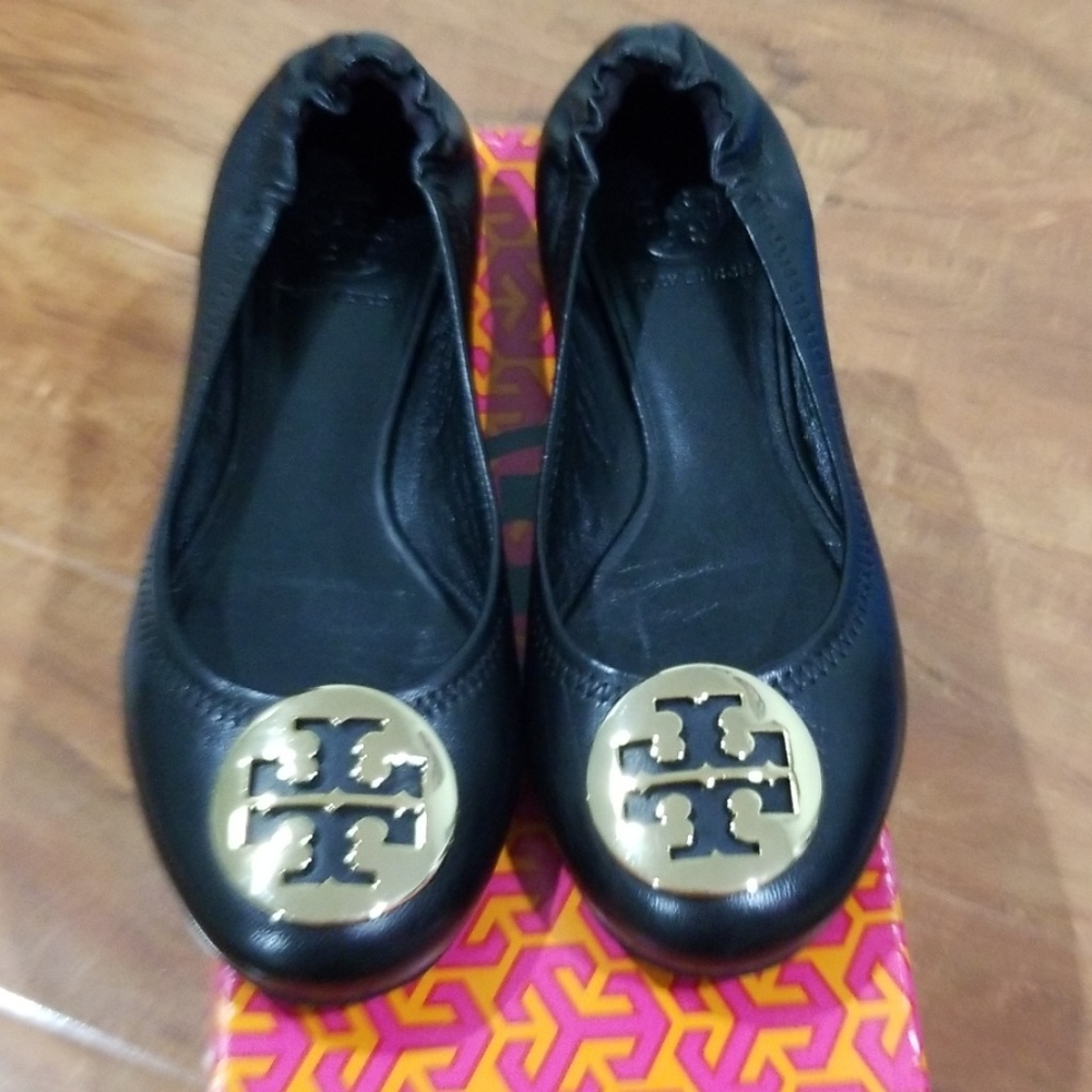 Tory burch reva black ballet flat shoes - Picture 2 of 8